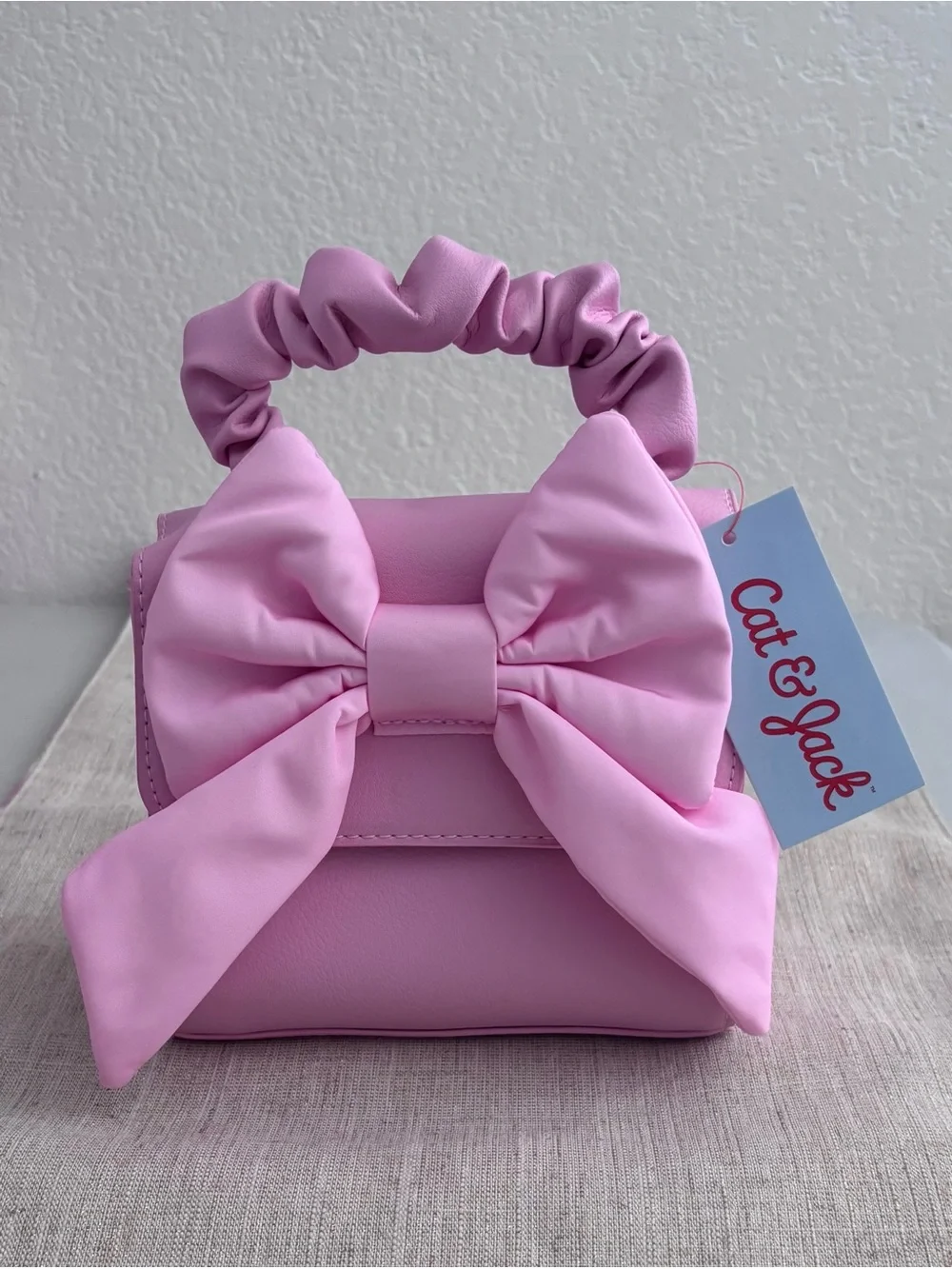 Cat & Jack Light Pink Bow Mini Handbag